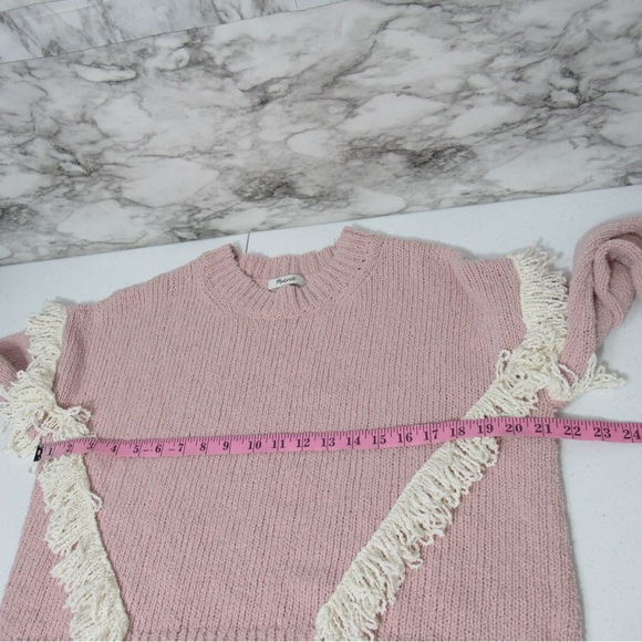Madewell Montford Fringe Knit Sweater Size Medium - Picture 9 of 12